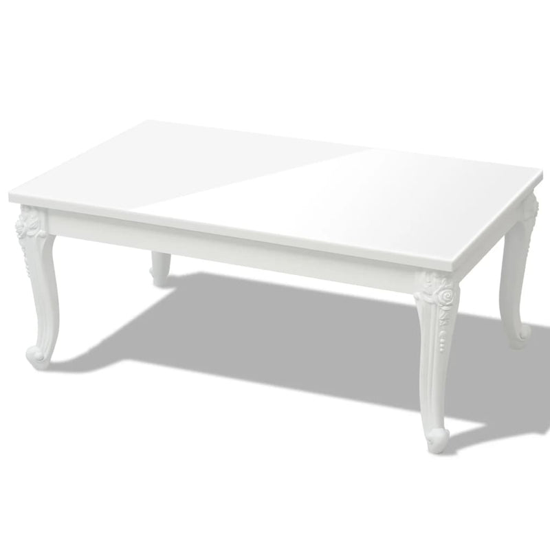 Coffee Table 100x60x42 cm High Gloss White Payday Deals