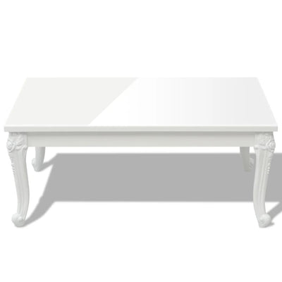 Coffee Table 100x60x42 cm High Gloss White Payday Deals
