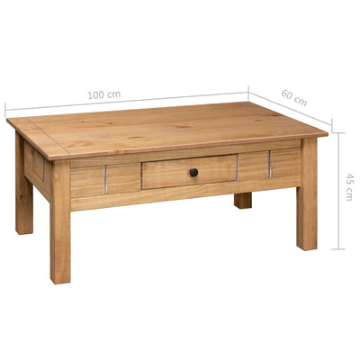 Coffee Table 100x60x45 cm Solid Pine Wood Panama Range Payday Deals