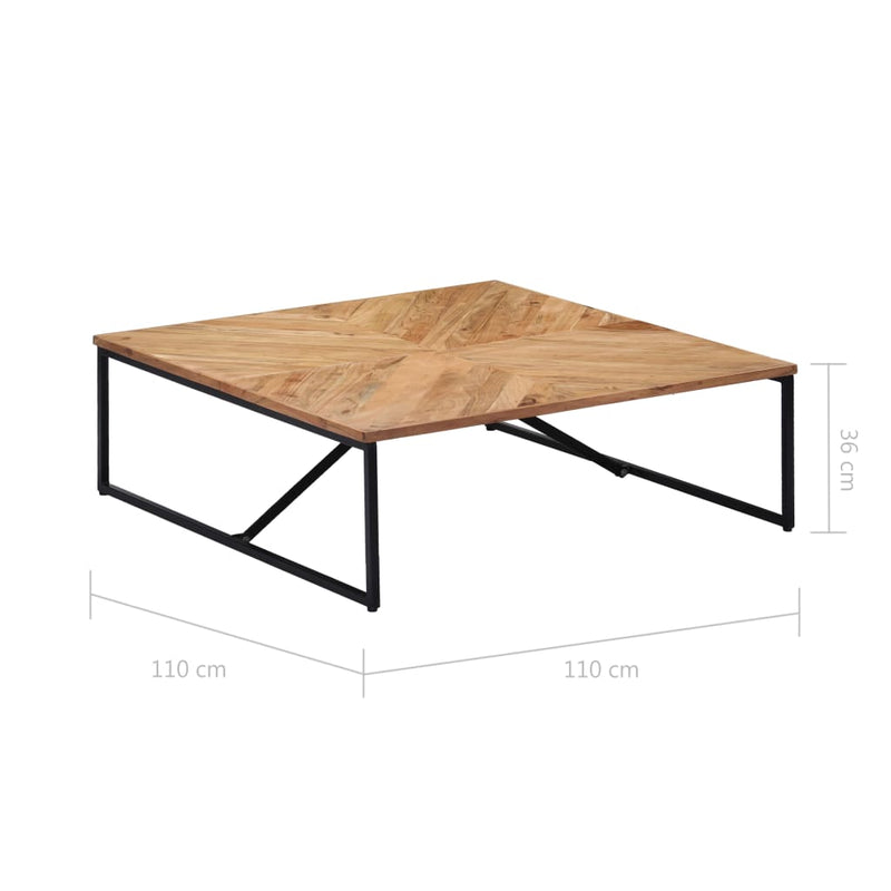 Coffee Table 110x110x36 cm Solid Acacia Wood Payday Deals