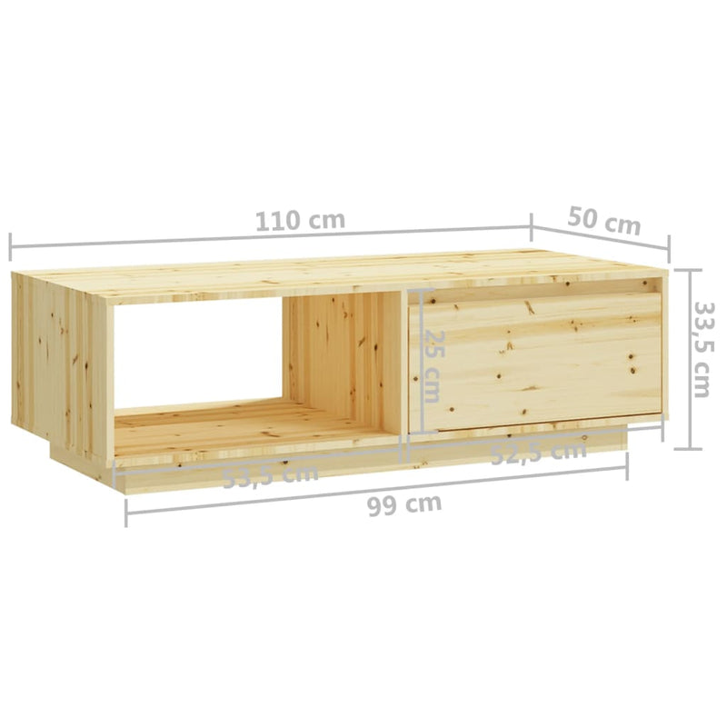 Coffee Table 110x50x33.5 cm Solid Firwood Payday Deals