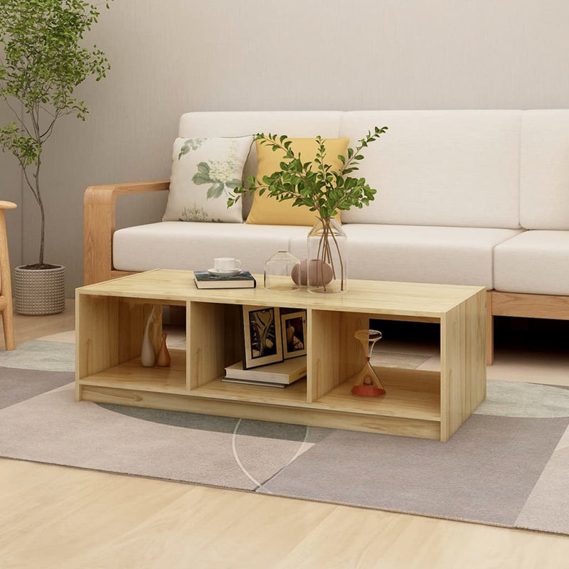 Coffee Table 110x50x34 cm Solid Pinewood Payday Deals