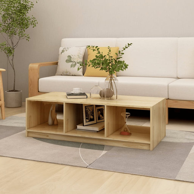 Coffee Table 110x50x34 cm Solid Pinewood Payday Deals