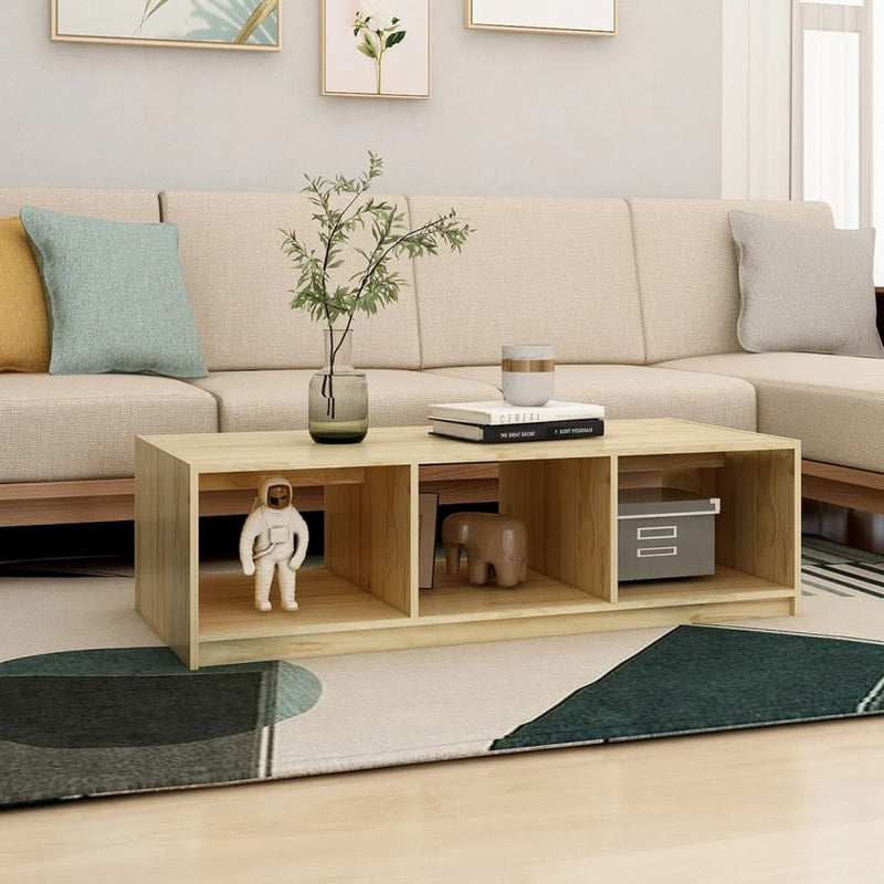 Coffee Table 110x50x34 cm Solid Pinewood Payday Deals