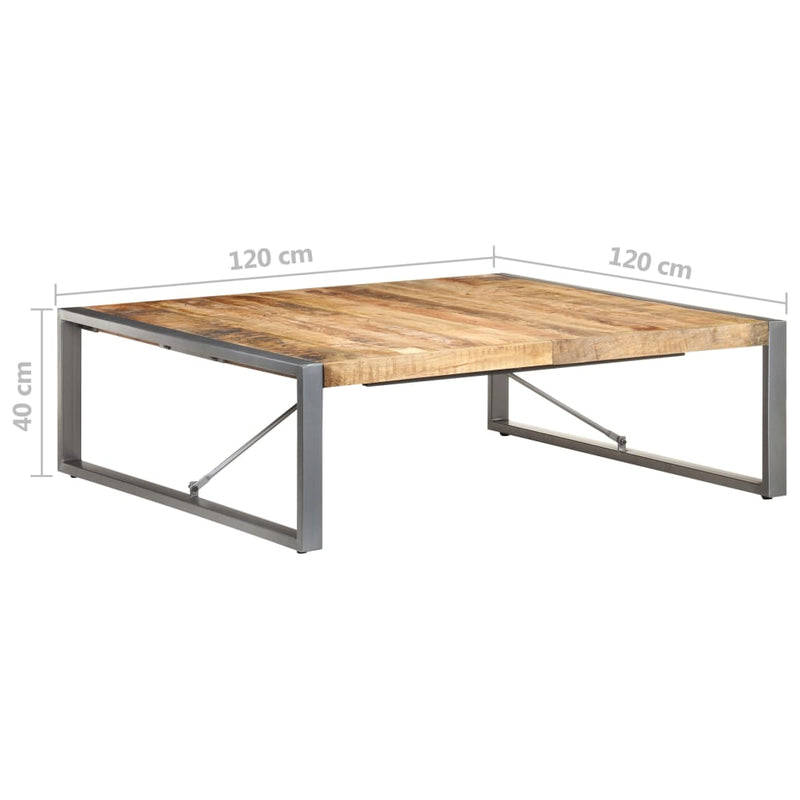Coffee Table 120x120x40 cm Solid Wood Mango Payday Deals
