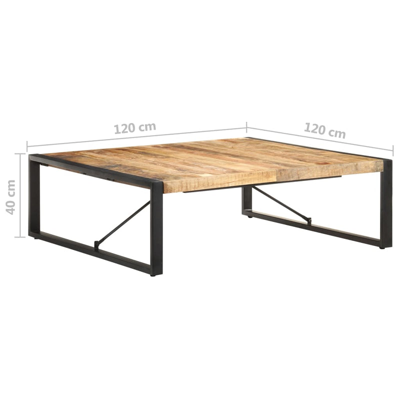 Coffee Table 120x120x40 cm Solid Wood Mango Payday Deals