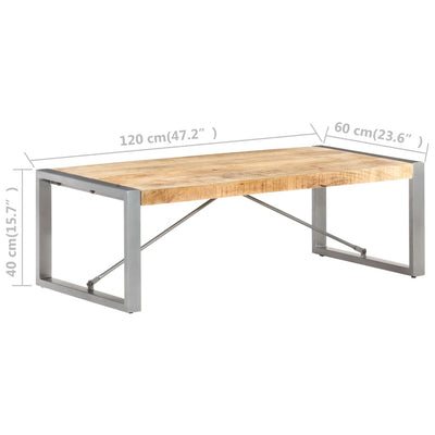 Coffee Table 120x60x40 cm Rough Mango Wood Payday Deals