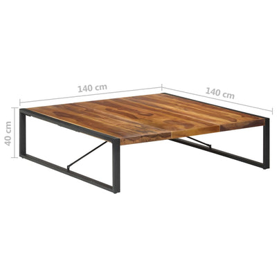 Coffee Table 140x140x40 cm Solid Wood Payday Deals