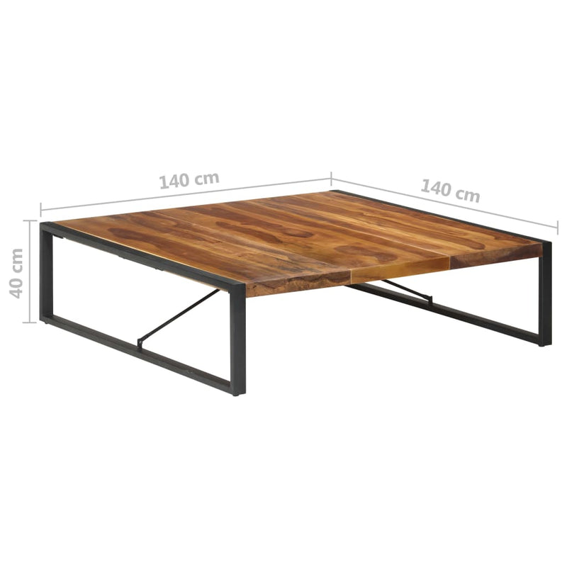 Coffee Table 140x140x40 cm Solid Wood Payday Deals