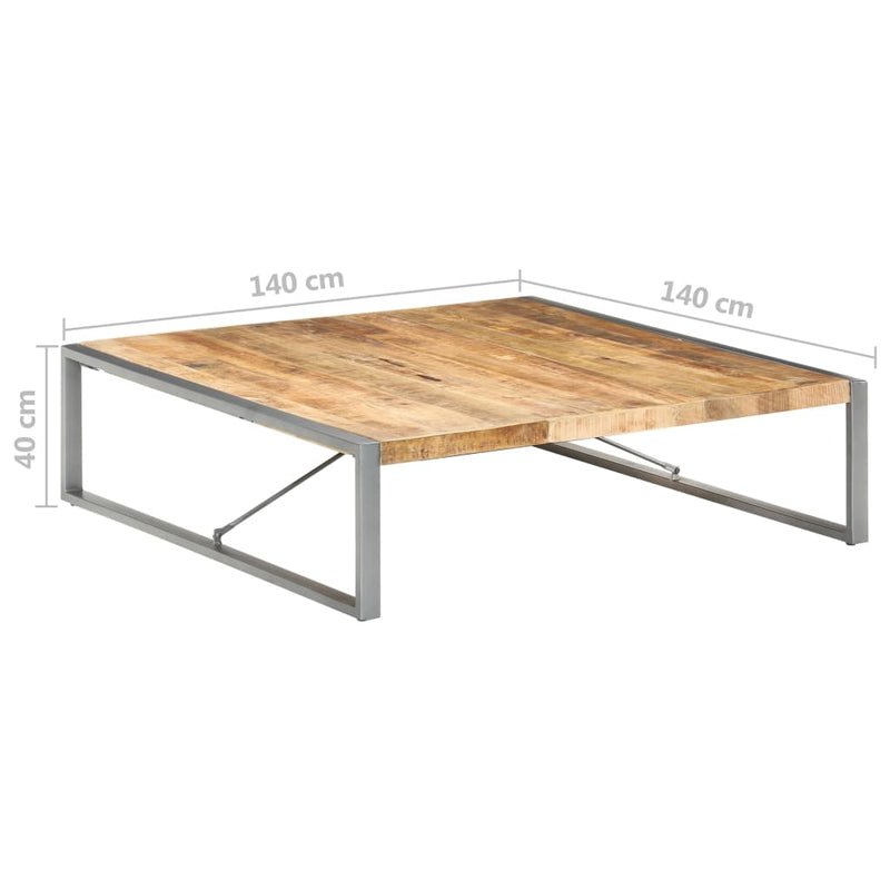 Coffee Table 140x140x40 cm Solid Wood Mango Payday Deals