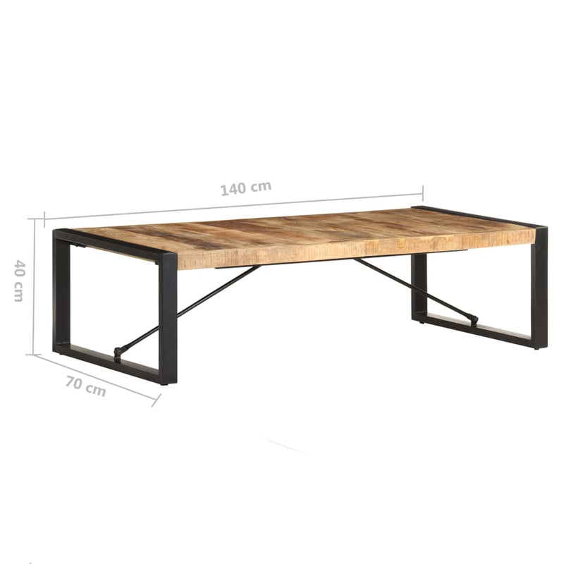 Coffee Table 140x70x40 cm Solid Wood Mango Payday Deals