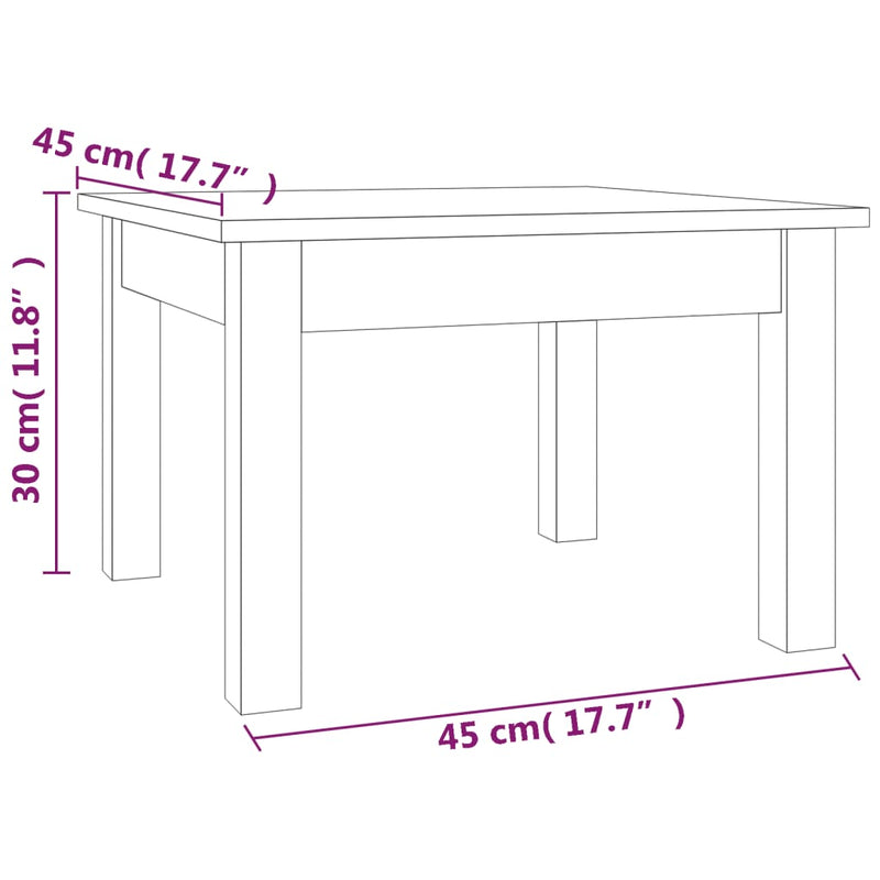 Coffee Table 45x45x30 cm Solid Wood Pine Payday Deals