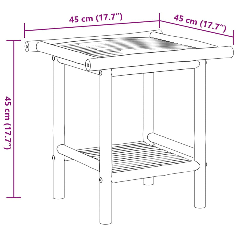 Coffee Table 45x45x45 cm Bamboo Payday Deals