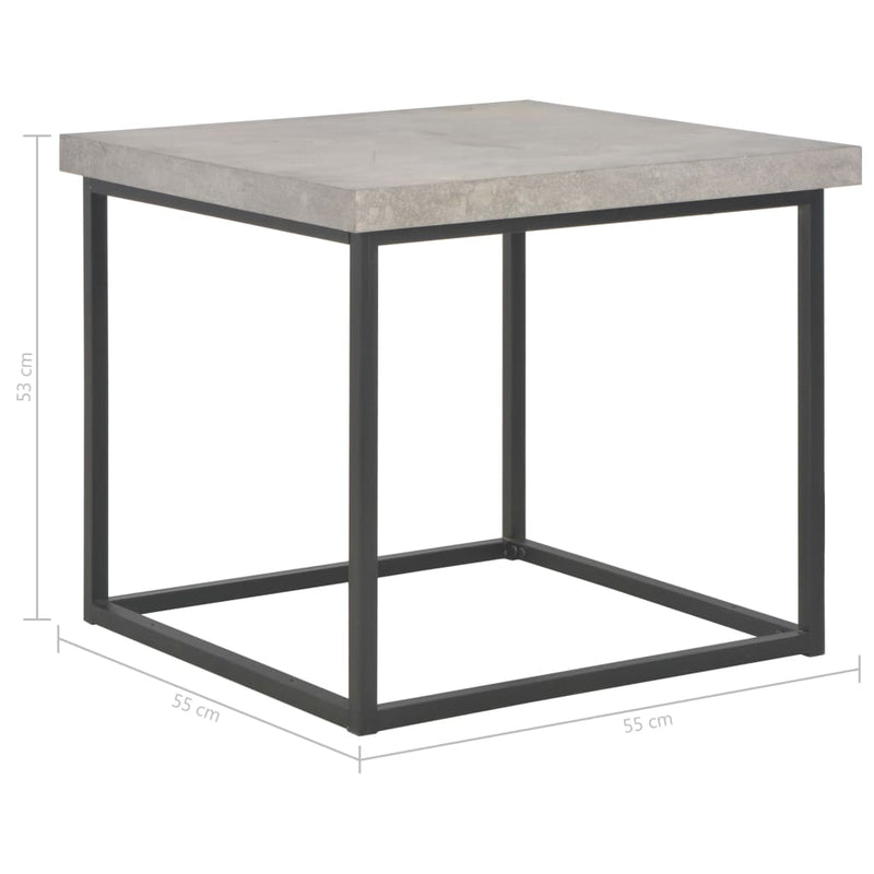Coffee Table 55x55x53 cm Concrete Look Payday Deals