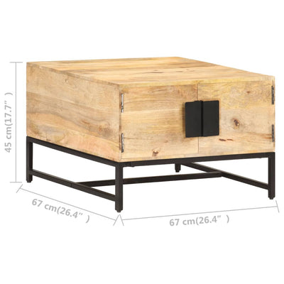 Coffee Table 67x67x45 cm Solid Mango Wood Payday Deals