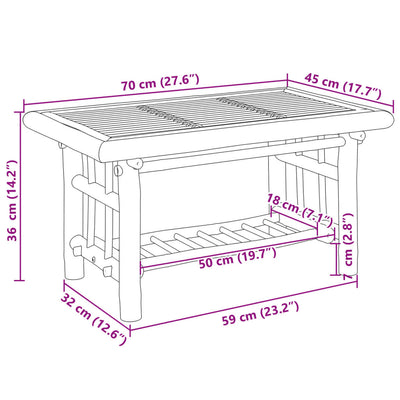 Coffee Table 70x45x36 cm Bamboo Payday Deals