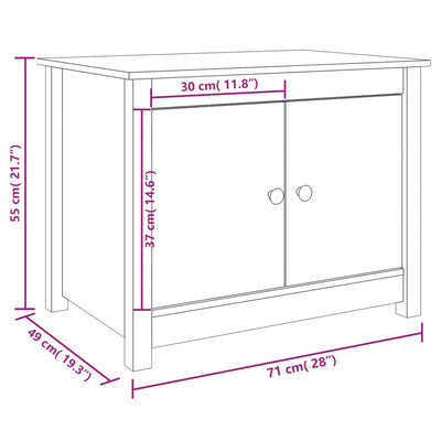 Coffee Table 71x49x55 cm Solid Wood Pine Payday Deals