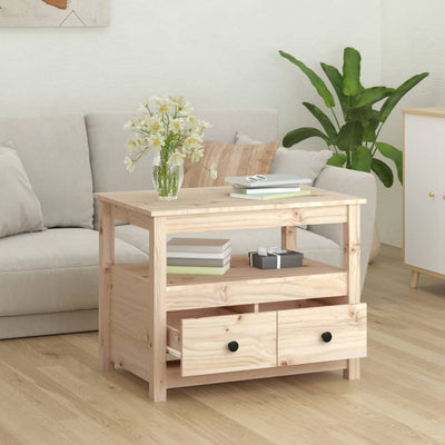 Coffee Table 71x49x55 cm Solid Wood Pine Payday Deals