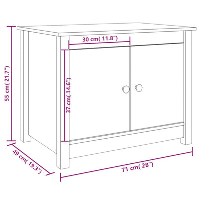 Coffee Table 71x49x55 cm Solid Wood Pine Payday Deals