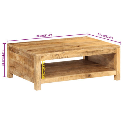 Coffee Table 80x55x30 cm Solid Wood Mango Payday Deals