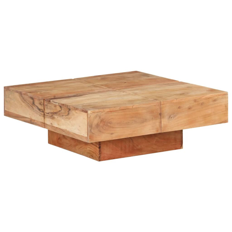 Coffee Table 80x80x28 cm Solid Acacia Wood Payday Deals