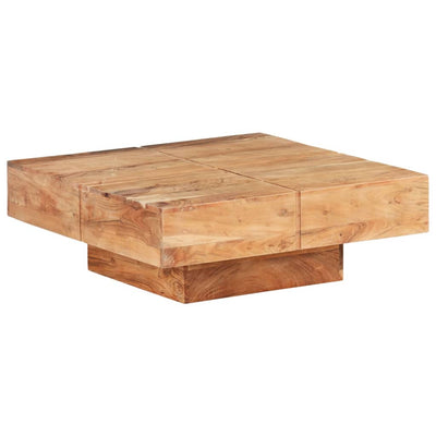 Coffee Table 80x80x28 cm Solid Acacia Wood Payday Deals