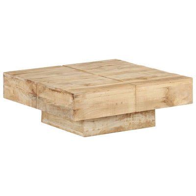 Coffee Table 80x80x28 cm Solid Mango Wood Payday Deals