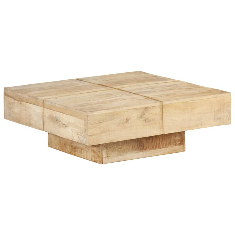 Coffee Table 80x80x28 cm Solid Mango Wood Payday Deals