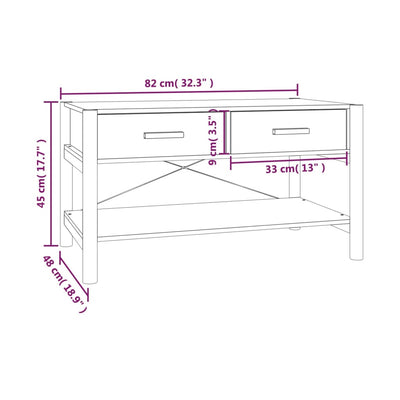 Coffee Table 82x48x45 cm Engineered Wood Payday Deals