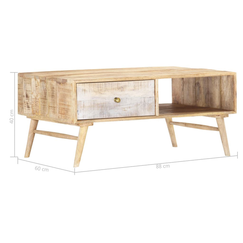 Coffee Table 88x60x40 cm Solid Mango Wood Payday Deals