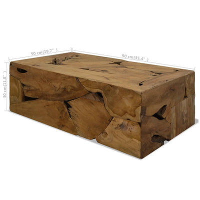 Coffee Table 90x50x30 cm Genuine Teak Brown Payday Deals