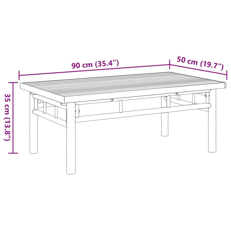 Coffee Table 90x50x35 cm Bamboo Payday Deals