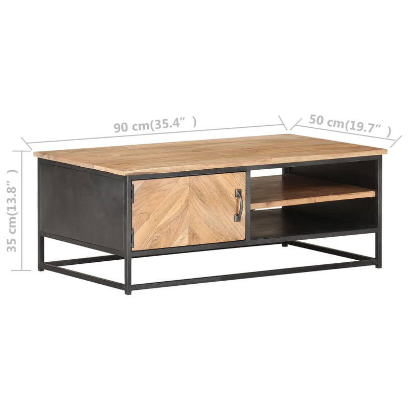 Coffee Table 90x50x35 cm Solid Acacia Wood Payday Deals
