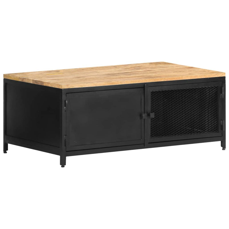Coffee Table 90x50x37 cm Solid Rough Mango Wood Payday Deals