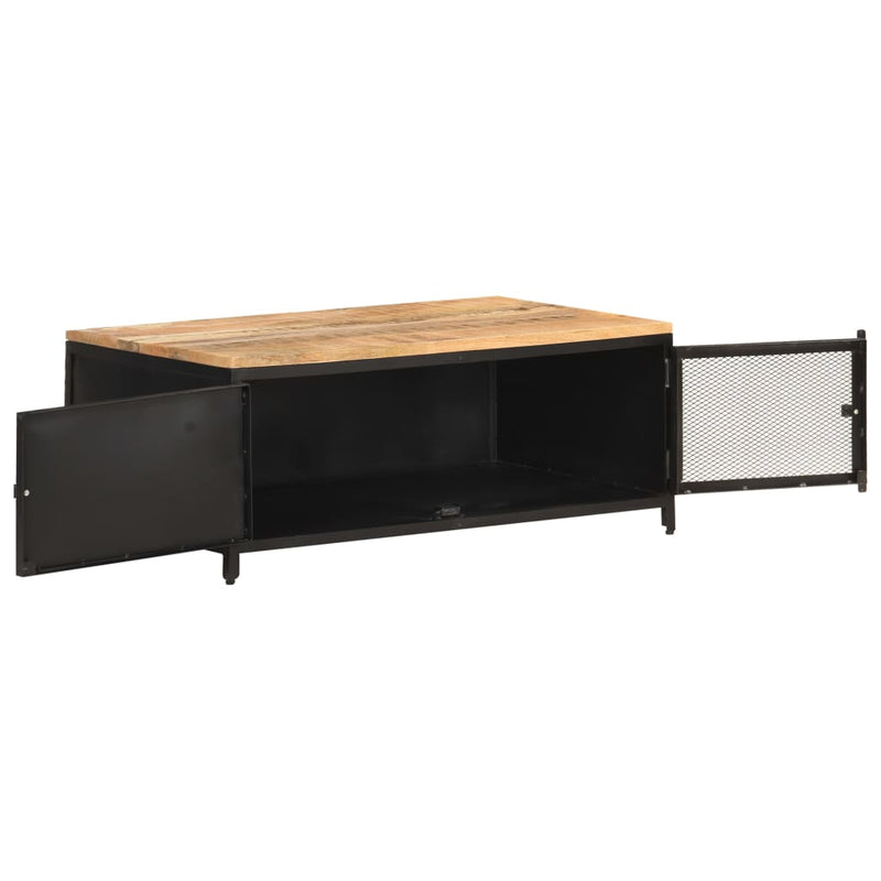 Coffee Table 90x50x37 cm Solid Rough Mango Wood Payday Deals