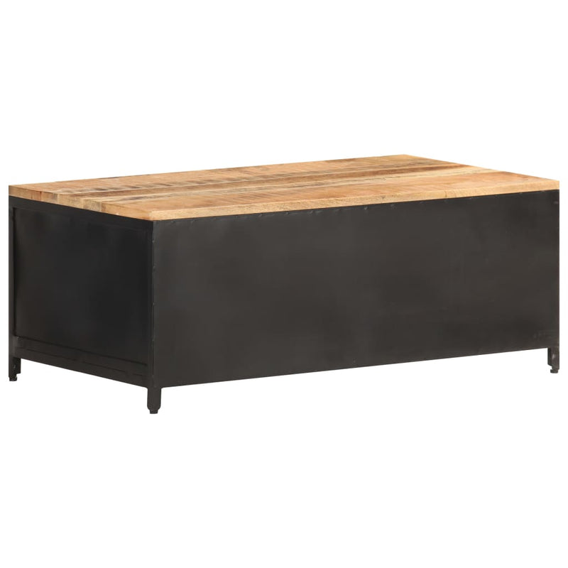 Coffee Table 90x50x37 cm Solid Rough Mango Wood Payday Deals