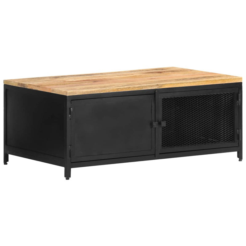 Coffee Table 90x50x37 cm Solid Rough Mango Wood Payday Deals