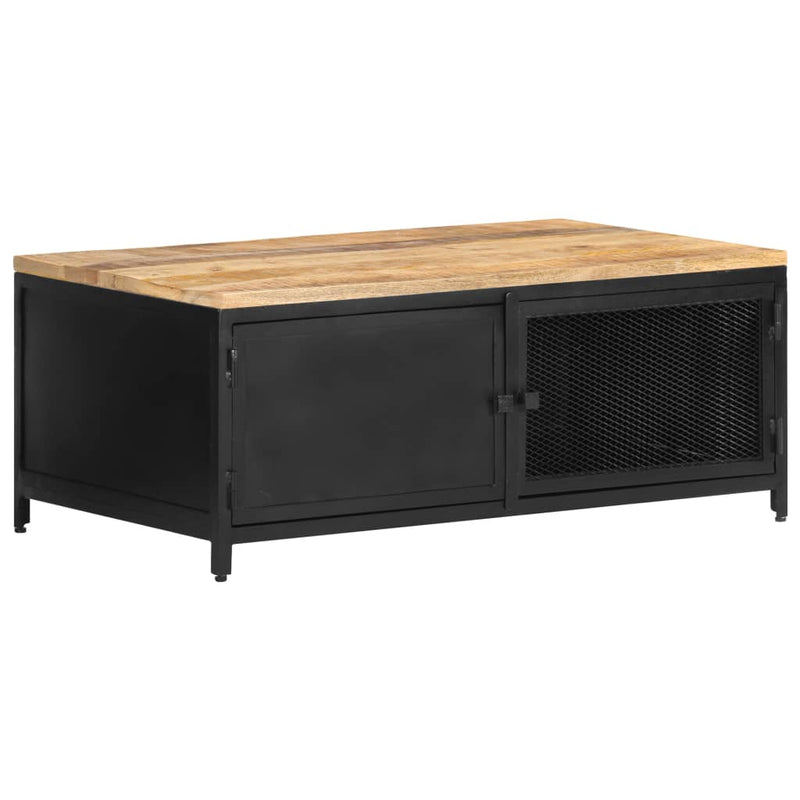Coffee Table 90x50x37 cm Solid Rough Mango Wood Payday Deals
