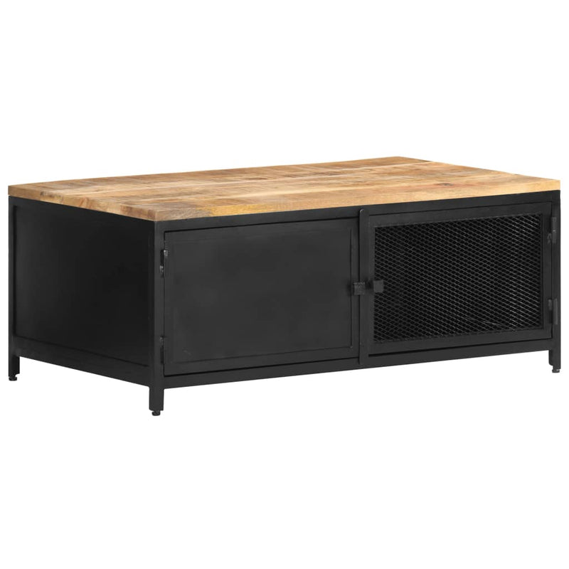 Coffee Table 90x50x37 cm Solid Rough Mango Wood Payday Deals