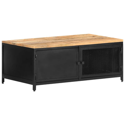 Coffee Table 90x50x37 cm Solid Rough Mango Wood Payday Deals