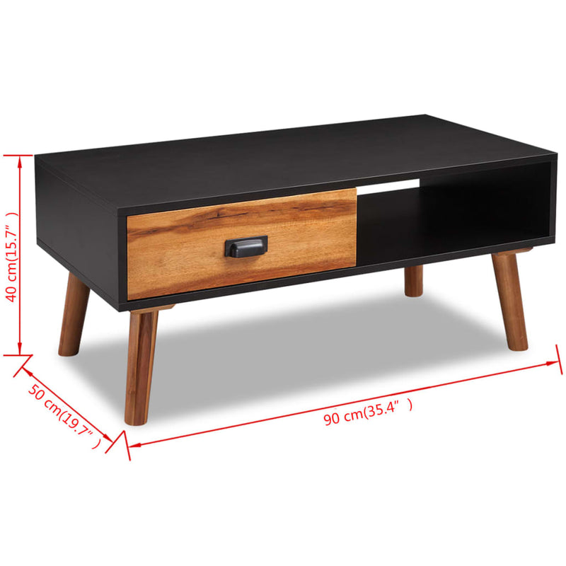 Coffee Table 90x50x40 cm Solid Acacia Wood Payday Deals
