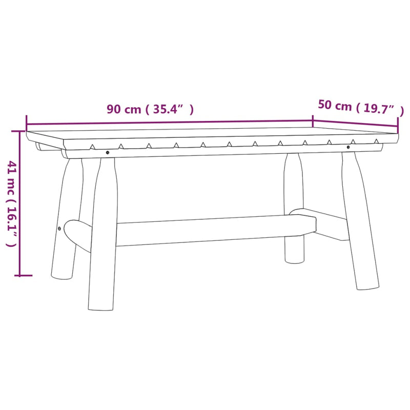 Coffee Table 90x50x41 cm Solid Wood Spruce Payday Deals