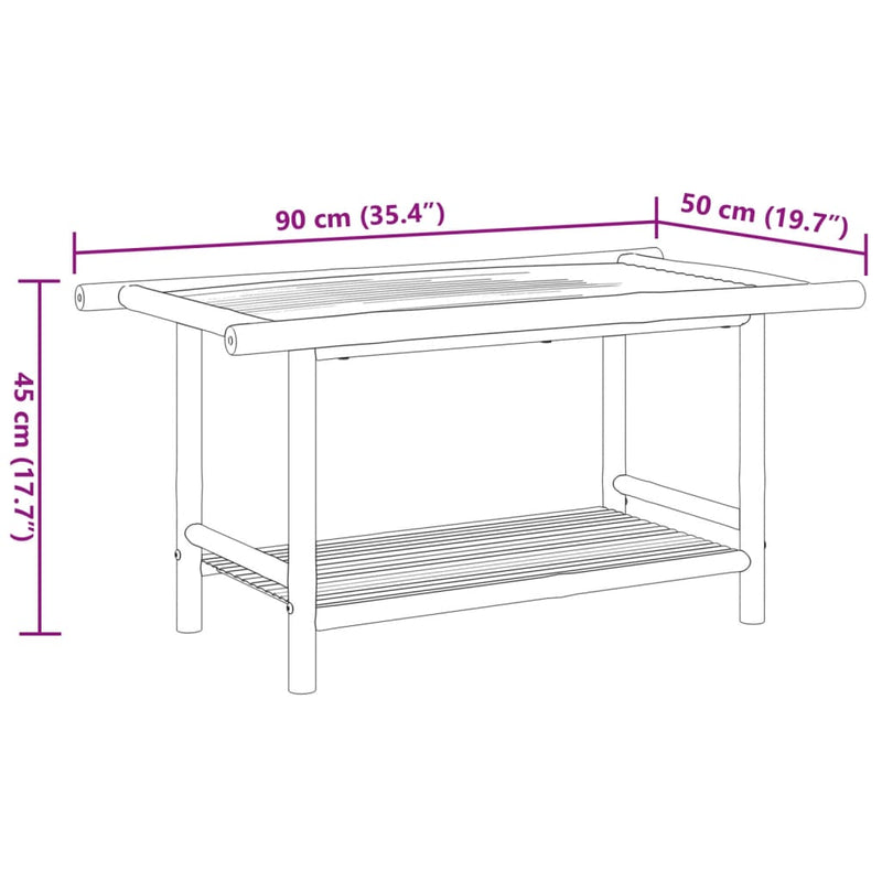 Coffee Table 90x50x45 cm Bamboo Payday Deals