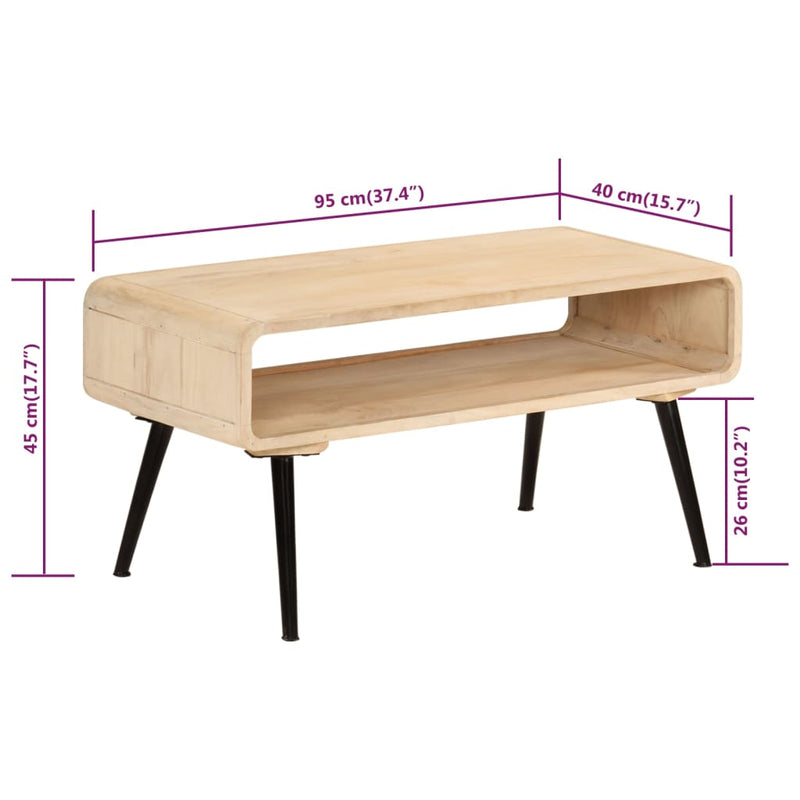 Coffee Table 95x40x45 cm Solid Wood Mango Payday Deals