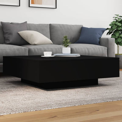 Coffee Table Black 100x100x31 cm Engineered Wood