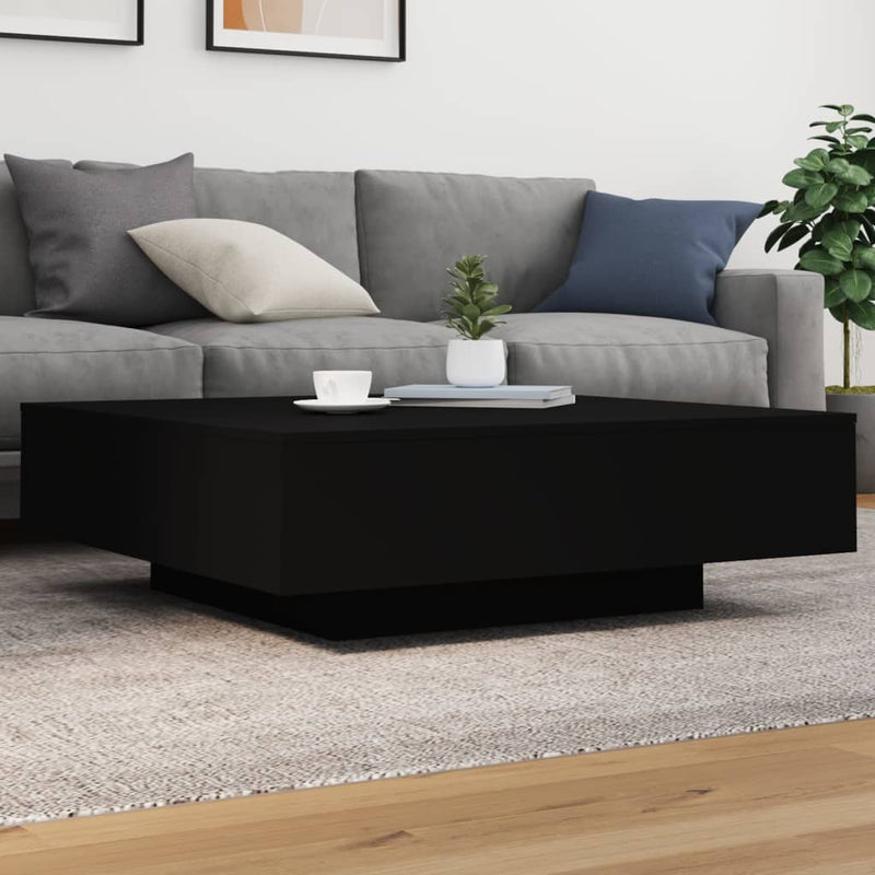 Coffee Table Black 100x100x31 cm Engineered Wood Payday Deals