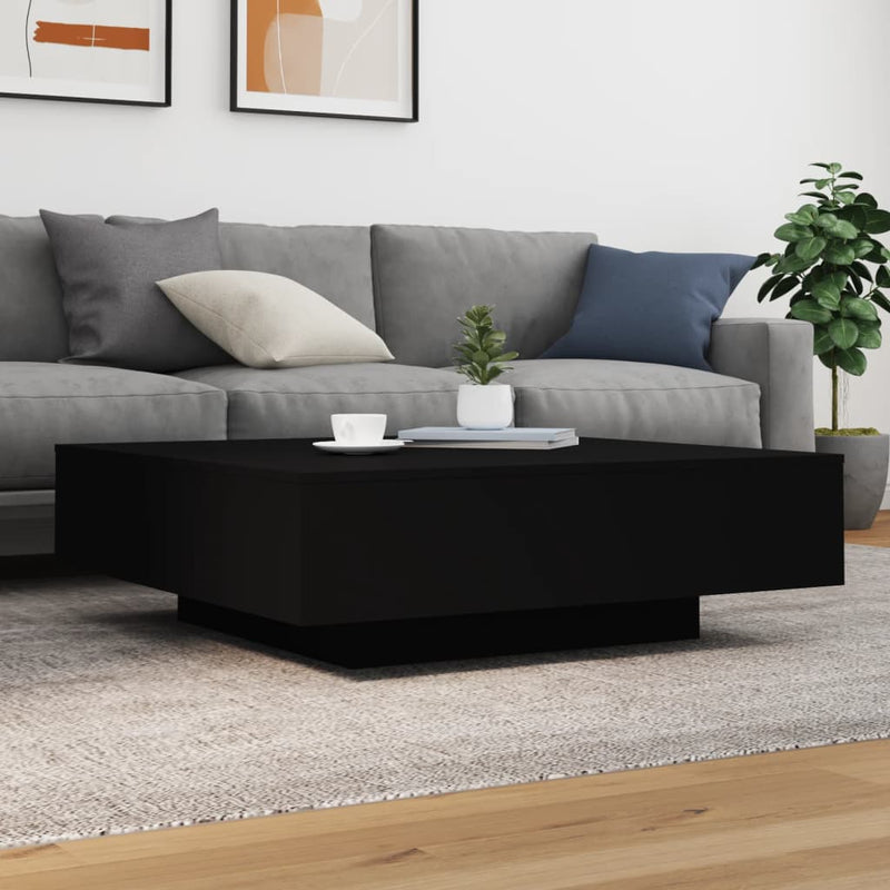 Coffee Table Black 100x100x31 cm Engineered Wood Payday Deals