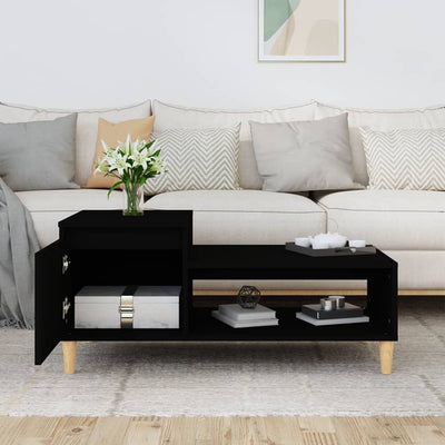 Coffee Table Black 100x50x45 cm Engineered Wood Payday Deals