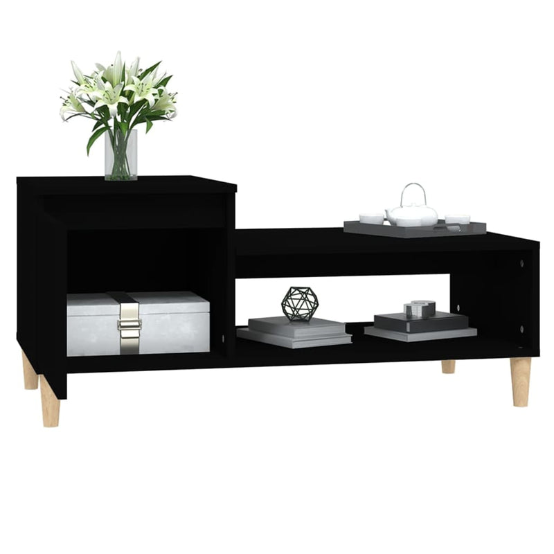 Coffee Table Black 100x50x45 cm Engineered Wood Payday Deals