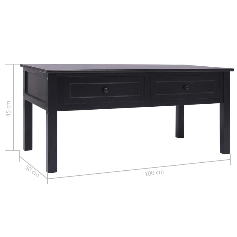 Coffee Table Black 100x50x45 cm Wood Payday Deals